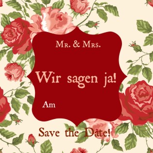 Save the Date Karte Hochzeit "roses"